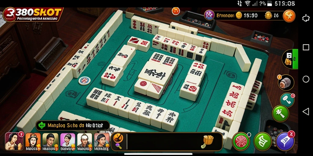 Tampilan gameplay seru dalam 380SLOT saat bermain Mahjong.