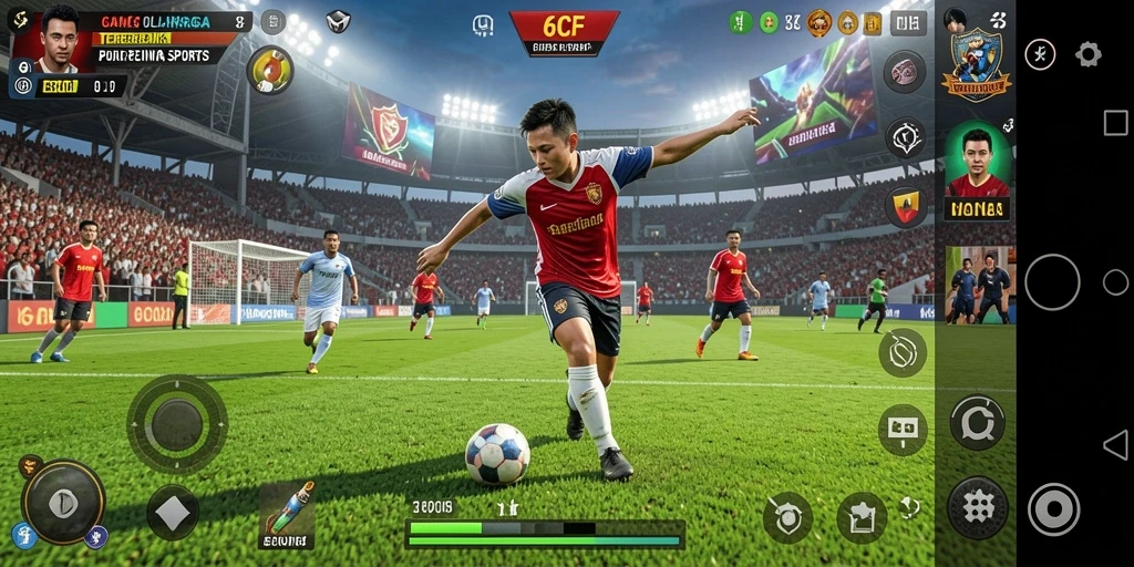Tampilan gameplay 6CF yang menarik dan mendebarkan.