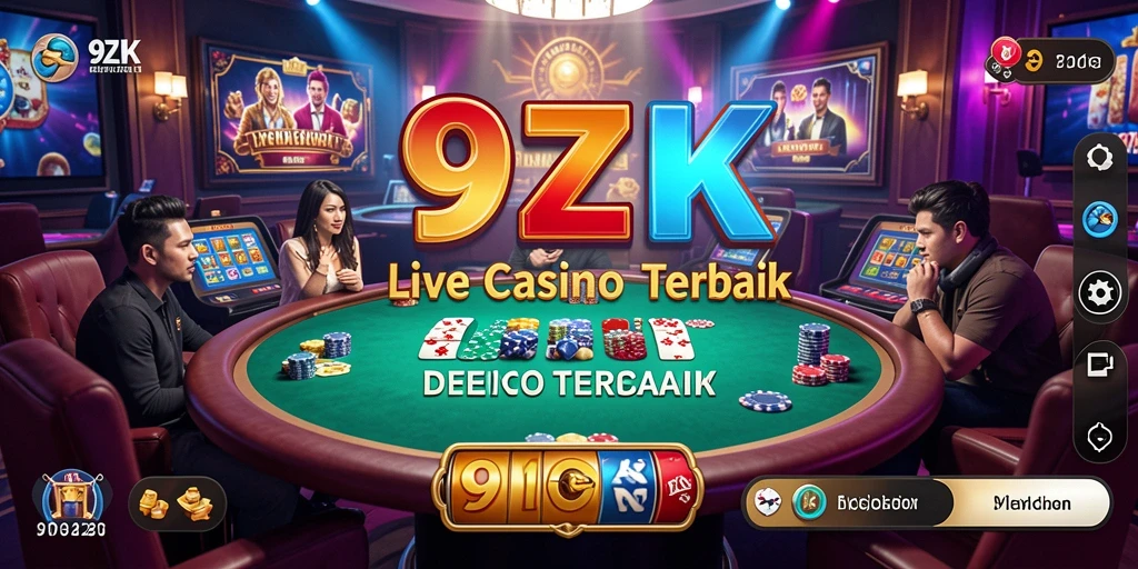 Tampilan gameplay Live Casino yang menarik dan interaktif dalam 9ZK.