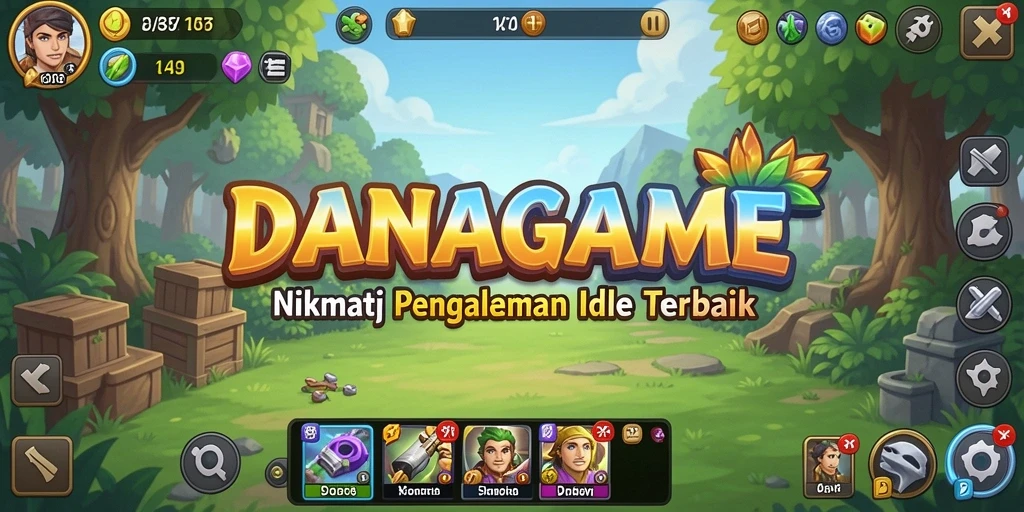 Tangkapan layar dari gameplay <strong>DANAGAME</strong> yang menunjukkan aksi Idle yang menarik.