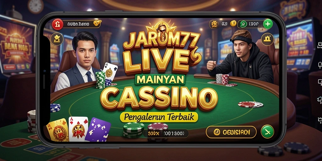 Tampilan gameplay Live Casino JARUM77 dengan dealer profesional dan suasana yang mengasyikkan.