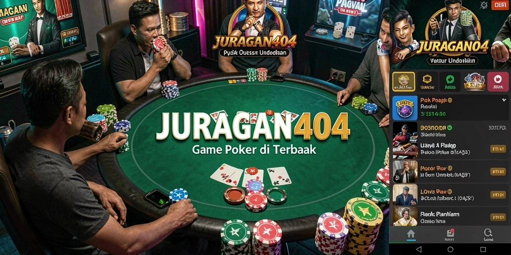 Tampilan menarik dari gameplay Poker di JURAGAN404.