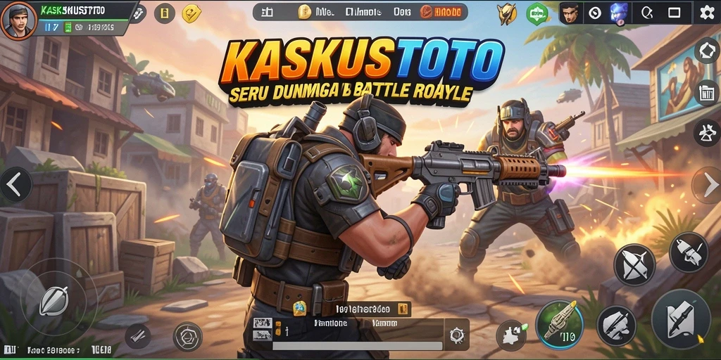 Gameplay KASKUSTOTO yang intens dan menegangkan saat bertarung di arena.