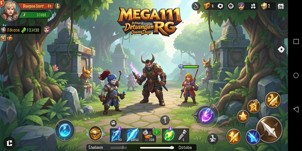 Gameplay seru MEGA111 dengan petualangan dan pertarungan yang menegangkan.