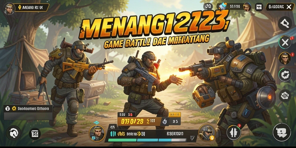 Tangkapan layar MENANG123 menampilkan aksi mendebarkan dalam permainan Battle Royale.