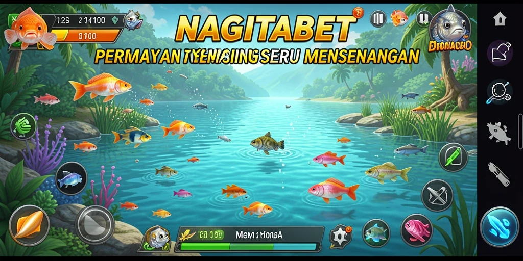 Tampilan gameplay memancing yang seru dan menantang di NAGITABET.