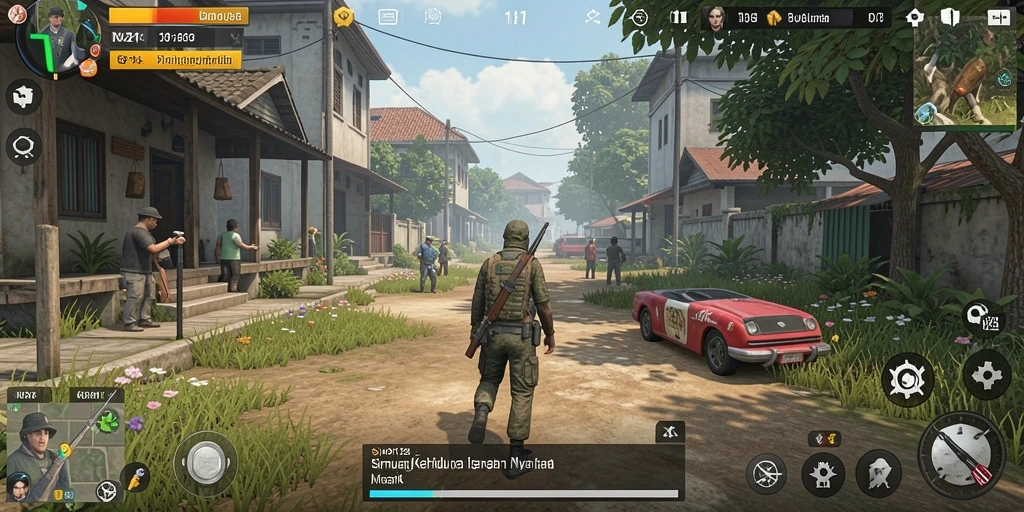 Gameplay NOX123 dengan interaksi karakter yang menyenangkan.