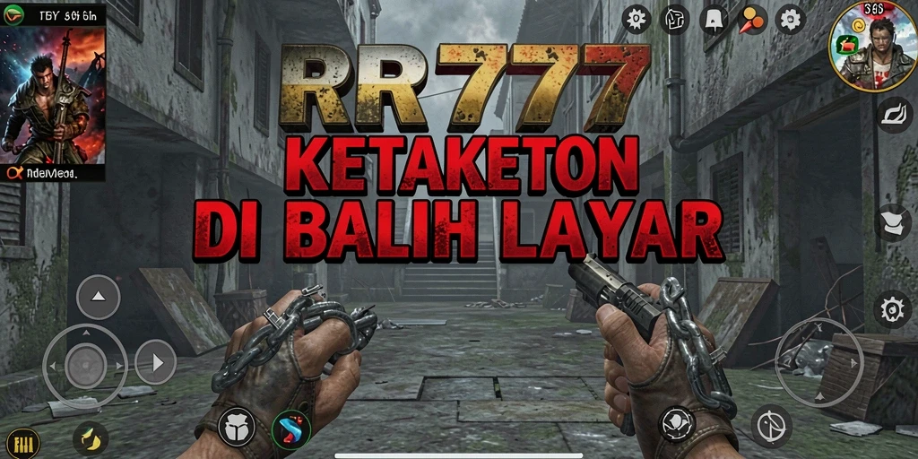 Tampilan gameplay mencekam di RR777 saat karakter menjelajahi rumah angker.