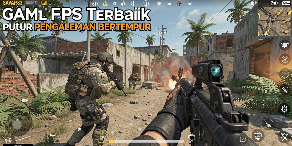 Tangkapan layar gameplay SAYAP33 menampilkan aksi tembak-menembak yang seru.