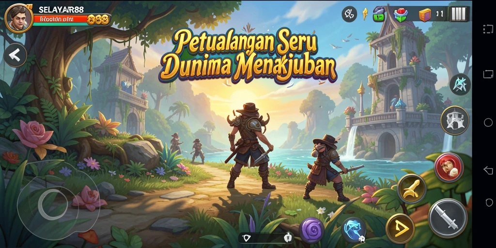 Tangkapan layar gameplay yang menampilkan aksi seru dan eksplorasi.