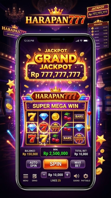 Screenshot aplikasi harapan777 menampilkan berbagai kategori aplikasi yang tersedia.